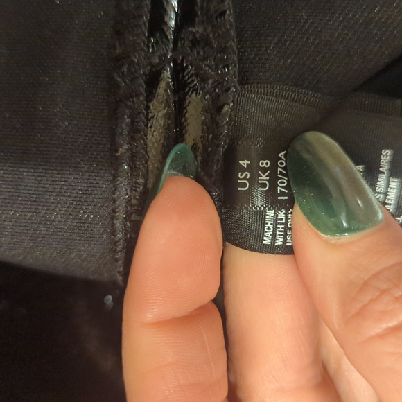 Free People coated shiny black mini skirt holding on to a dream - Picture 10 of 13